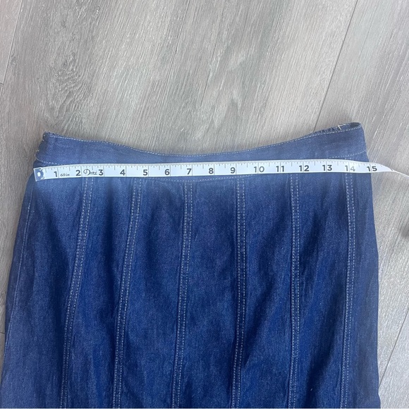 Vintage Chambray Maxi Skirt Womens Boho Western Cowgirl Modest Church Festival M - Picture 9 of 9